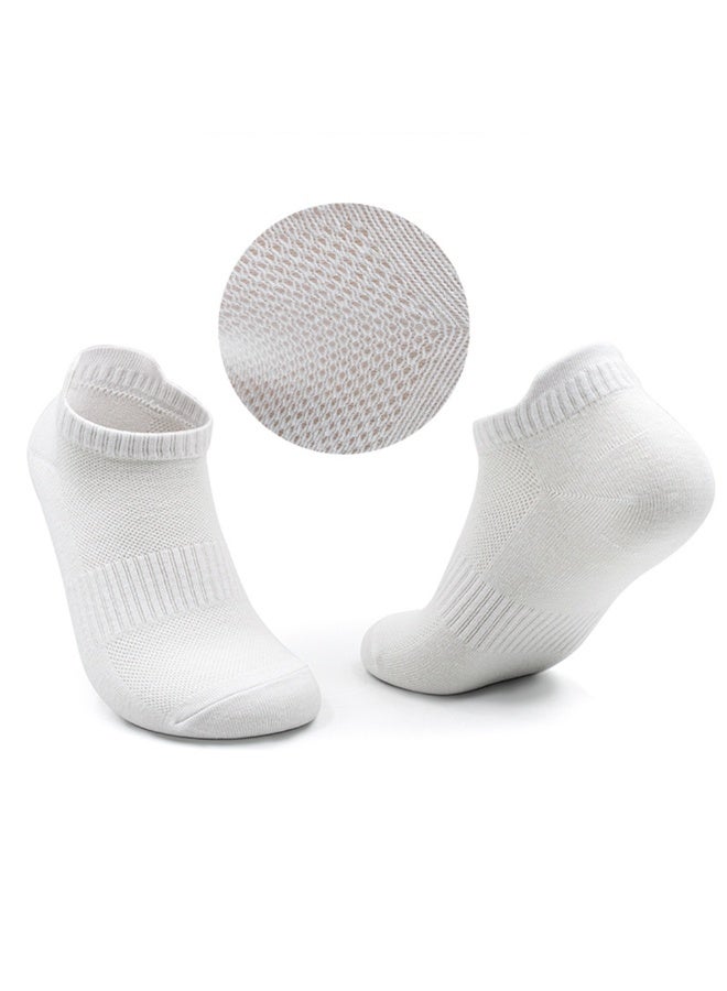 5 أزواج من الجوارب الرياضية البيضاء، مقاس أمريكي 6.5-8 (مقاس واحد يناسب الجميع) - Image 4